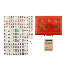 Load image into Gallery viewer, IRONWALLS Chinese Mahjong Set with 144pcs 0.9 Mini Mahjong Tiles, Portable Vintage Traditional Mahjong Majong Mah Jongg Set with 2pcs Dice &amp; Wooden Carrying Case for Travel Family Party Game
