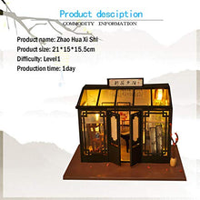 Load image into Gallery viewer, ZQWE Chinese Antique Calligraphy and Painting Shop Wooden Dollhouse DIY Creative Miniature Doll House Kit Christmas Birthday Present with LED Lights
