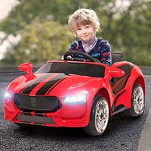 Load image into Gallery viewer, TOBBI 6V Kids Ride On Racing Car ,Kids Electric car 2 Seater w/ Remote Control with MP3, Music,USB for Boys Girls Red
