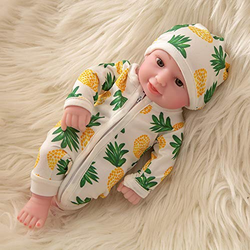 Alician 10 Inch Simulation Doll Durable Vinyl Reborn Doll Baby Toy QW-02 Pineapple Winking Girl