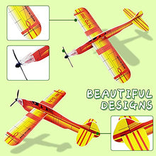 Load image into Gallery viewer, 8&quot; Airplane Toy,12 Different Designs Planes Toys For Boys,Foam Glider Planes Toys,Birthday Favors Lightweight Paper Airplanes,Individually Packed Outdoor Flying Toys,Party Favors For kids 8-12(24 PCS)
