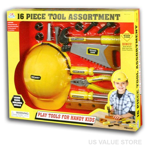 Toy Tools, 16 Piece Tool Assortment