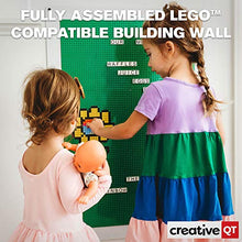 Load image into Gallery viewer, Creative QT - Large Play-Up Building Brick Play Wall Panel, 24x34 - Pre-Assembled Makerspace Furniture - Compatible with All Major Brands of Building Bricks - Vertical Building Surface - Green
