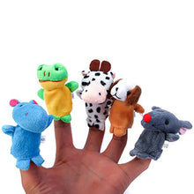 Load image into Gallery viewer, BETTERLINE 20-Piece Story Time Finger Puppets Set - Cloth Velvet Puppets - 14 Animals and 6 People Family Members
