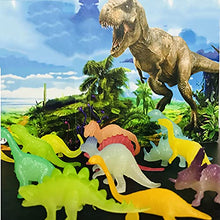 Load image into Gallery viewer, 16 Pcs Mini Dinosaur Toy Set Glow in Dark Small Luminous Dinosaurs Toys Plastic Realistic Dino Figure for Boys Girls Kids Birthday Gift

