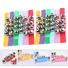 Load image into Gallery viewer, KESYOO 12pcs Christmas Jingle Bells Bracelet Rainbow Musical Rattle Bells Christmas Santa Jingle Bells for Infant Kids Christmas Party Goodie Bag Favors
