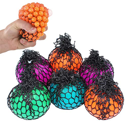 Grape Bunch Squeeze Ball Liquid Filled Ball in Netting, Slime Cool Fluffy, Non Stickys, Stress & Anxiety Relief, Super Soft Sludge Toy, 2