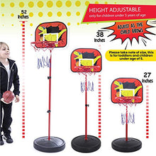 Load image into Gallery viewer, whoobli Basketball Hoop for Kids Ages 3-5 Years with Adjustable Height, Perfect for Mental &amp; Physical Health of Kids, Indoor Sports Games for Toddlers, Toys Age 3 4 5; New 2022
