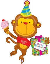 Load image into Gallery viewer, Happy Birthday Monkey 49&quot; Foil Supershape Balloon
