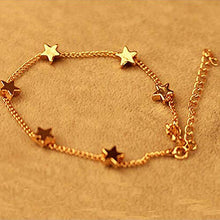 Load image into Gallery viewer, YINGBO 2 Pcs Women Bracelet Simple Gold Bracelet Pentagram Bracelet, Couple Bracelet Honeymoon Bracelet, Suitable for Party,Everyday Dress
