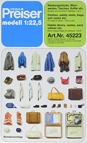 Preiser 45223 Clothes, Vests, Bags, Etc G Scale Part Model Figure