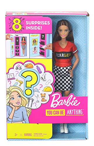 Barbie Surprise Doll, Brunette with 2 Career Looks and Accessories