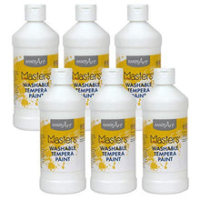 Load image into Gallery viewer, Rock Paint &amp; Handy Art RPC211705-6 16 oz Little Masters Washable Paint44; White - 6 Each
