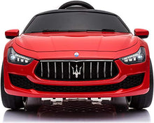 Load image into Gallery viewer, TOBBI Kids Ride On Car Maserati 12V Rechargeable Toy Vehicle w/ MP3 Remote Control Red
