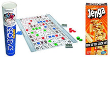 Load image into Gallery viewer, JGT Games Kids Adults Family Game Night Fun (1) Classic Jenga Block Game (1) Jumbo Sequence Game Tube - Bundle of 2
