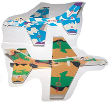 Load image into Gallery viewer, 12 PIECES NEW STYROFOAM 8 INCH TOY FLYING CAMOUFLAGE GLIDER TO AIRPLANES
