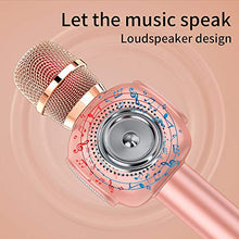 Load image into Gallery viewer, Microphone for Kids, Portable Handheld Wireless Bluetooth Karaoke Mic Machine for Home, Party and Birthday, Best Gifts Toys for Kids Girls Age 5 6 7 8 9 (Rose Gold)

