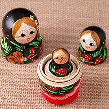 Load image into Gallery viewer, AEVVV Russian Nesting Dolls Little Matryoshka Set 3 Pieces - Handmade Wood Babushka Dolls Stacking - 3 Pequenas Munecas de Madera Rusas
