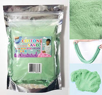 JM Future 2 lb Refill Silk Cotton Sand / Cloud Slime Mold-N-Play Creative Educational Gag Party Favor Prank Joke Trick Kids Toys Gift (Green)