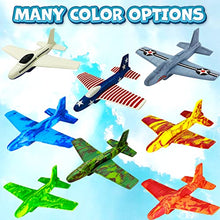 Load image into Gallery viewer, Airplane Toy Foam Airplanes for Kids: Best Styrofoam Plane Glider Outdoor Toys for Boys &amp; Girls All Ages. Easy Throwing Air Planes STEM Summer Yard Beach Toy Games. Great Gifts for Age 4 5 6 7 8 9 10
