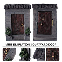 Load image into Gallery viewer, IMIKEYA Miniature Stone Wood Gate Fairy Garden Ornament Dollhouse Decor Accessory Fairy Tale Educational Learning Toy Pretend Playset for Kids DIY Fairy Garden 2Pcs
