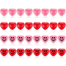 Load image into Gallery viewer, 32 Pieces Heart Stress Balls Valentine&#39;s Day Smile Face Stress Balls Red and Pink Mini Stress Foam Balls Relax Toys Balls for Teens and Adults Valentine&#39;s Day Party Supplies
