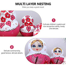 Load image into Gallery viewer, NUOBESTY 10pcs Wooden Little Girl Matryoshka Doll Fairy Tale Figurine Stacking Doll Toy Cute Butterfly Design Russian Nesting Doll Kids Early Education Toy for Kids Mixed Color

