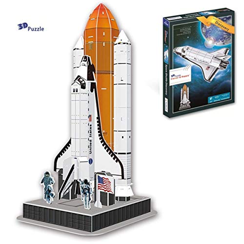Liberty Imports 3D Puzzle DIY Model Set - Worlds Greatest Architecture Jigsaw Puzzles Building Kit (Space Shuttle Discovery)