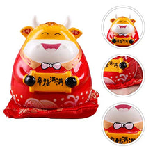 Load image into Gallery viewer, VOSAREA Cow Bank Kids Piggy Bank Decorative Ox Year Money Coin Bank Animal Saving Box Ceramic Cattle Calf Statue Fengshui Ornament for 2021 Chinese New Year Zodiac Present Souvenir
