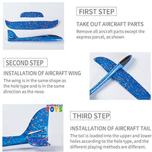 Load image into Gallery viewer, Toy Airplane Games  Styrofoam Throw Plane for Kids  Double Gift Set of 2 Giant Foam Airplane Gliders, Outdoor Activities for Backyard, Birthday Party Supplies, Outside Summer Games  Red, Blue Color
