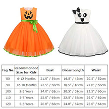 Load image into Gallery viewer, Toddler Baby Girls Halloween Costume Pumpkin Boo Ghost Scary Dress Up Cosplay Princess Fancy Birthday Party Tulle Gown Pageant Tutu Outfit for Children White Ghost 6-12 Months
