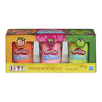 Play-Doh Scents 3-Pack of Fruit Scented Modeling Compound for Kids 3 Years and Up, 4-Ounce Cans, Non-Toxic
