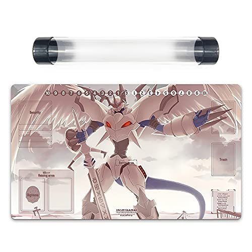 manwubianji Digimon Omegamon Trading Card Game DTCG CCG Playmat Card Zones Free Best Tube