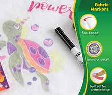 Load image into Gallery viewer, Crayola Fabric Markers, At Home Crafts For Kids, Fine Tip, Assorted Colors, Set Of 10
