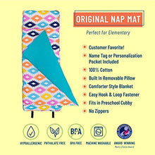 Load image into Gallery viewer, Wildkin Original Nap Mat with Pillow for Toddler Boys and Girls, Measures 50 x 20 x 1.5 Inches Ideal for Daycare and Preschool, Mom&#39;s Choice Award Winner, BPA-Free (Aztec)

