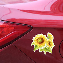 Load image into Gallery viewer, GDYL Car Stickers Beautiful Sunflower Decor Colored Car Stickers Flowers Personalized Vinyl Sunscreen Anti-Uv PVC
