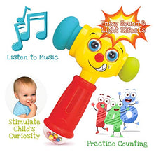Load image into Gallery viewer, Toy Hammer w/ Lights, Learning Mode and Music Mode  Baby Hammer Toy Plays 6 Short Kids&#39; Songs, Counts 1-10 w/ Baby, Changes Funny Expressions and Lights Up  for Kids 12 Months and Older
