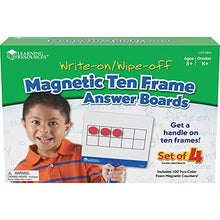 Load image into Gallery viewer, Learning Resources Magnetic Ten-Frame Answer Boards, Set of 4 with 100 counters
