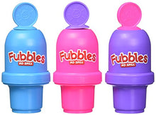Load image into Gallery viewer, Little Kids Fubbles No Spill Bubble Tumbler Mini 3 Pack Party Favor Set, Includes 2oz of bubble solution and a wand per bottle (assorted colors)
