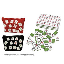 Load image into Gallery viewer, Mahjong, Mini Travel Mah Jong, 144 Tiles Chinese Traditional Mahjong Games with Storage Bag, Portable Size and Light-Weight Tile Games (Color : Green)

