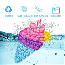 Load image into Gallery viewer, Fidget Pop Toys Popper Push Bubble Sensory Autism Special Needs Stress Relief Silicone Pressure Relieving Squeeze It for Girls Boys (Hamburger French Fries Ice Cream Popsicle Food)
