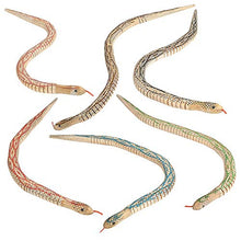 Load image into Gallery viewer, Zugar Land Large 20&quot; Wooden Wiggly Snake (12 Pack) Wiggles just Like The Real Thing.

