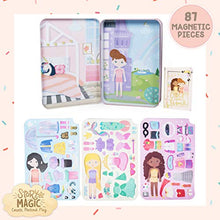 Load image into Gallery viewer, Story Magic Dress-Up Dolls Travel Playset by Horizon Group USA, Pretend Play Magnetic Case, Over 85 Magnet Outfit and Accessory Pieces, On The Go Activity Set, Perfect for Ages 4+
