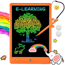 Load image into Gallery viewer, Writing Tablet 10 Inch Drawing Pad, Colorful Screen Doodle Board for Kids, Girls Gifts Toys for 3 4 5 6 7 8 9 10 Year Old Girls and Boys (Orange)
