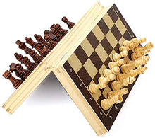 Load image into Gallery viewer, Chess Portable Set Set International Foldable Wooden Set with Magnetic Checkerboard for Kids/Children, Adults LQHZWYC (Color : Wood, Size : 29x29x3cm)

