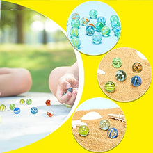 Load image into Gallery viewer, 1000 Pieces Cats Eyes Glass Marbles Color Mixing Glass Marbles 0.55 Inch Solid Glass Marbles Round DIY Colorful Marble for Kids Slingshot Home Decoration Chinese Checkers Game
