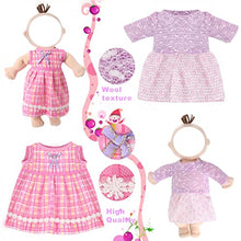 Load image into Gallery viewer, 22 Pcs Doll Clothes and Accessories Fits 13 14 15 Inch Bitty Alive Baby Dolls, Girl Doll Clothes Outfits, Include 12 Dresses 5 Unicornss Hairpins and 5 Doll Underwear for Girl Gift
