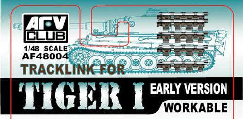Tiger I Early Version Workable Track Links 1-48 AFV Club