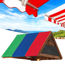 Load image into Gallery viewer, Swing Set Replacement Tarp, 52&quot; X 90&quot; 210D Oxford Cloth Sun Prevention Outdoor Canopy, Windproof Waterproof Garden Awning Roof Cover Swing Tarp for Courtyard, Hiking, Camping(Green Blue Red)
