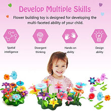 Load image into Gallery viewer, UAIAH Toys for Girls 3 4 5 Years Old Flower Garden Building Toys Gardening Pretend Playset Education Activity STEM Toys for Preschool Kids Christmas &amp; Birthday Gift 52pcs
